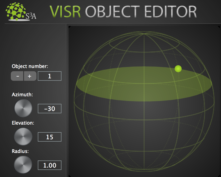 Audio ease 360pan Suite 3. Sphere Grid. Edit object